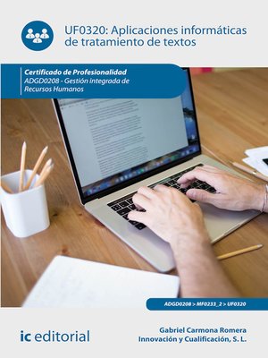 cover image of Aplicaciones informáticas de tratamiento de textos. ADGD0208
